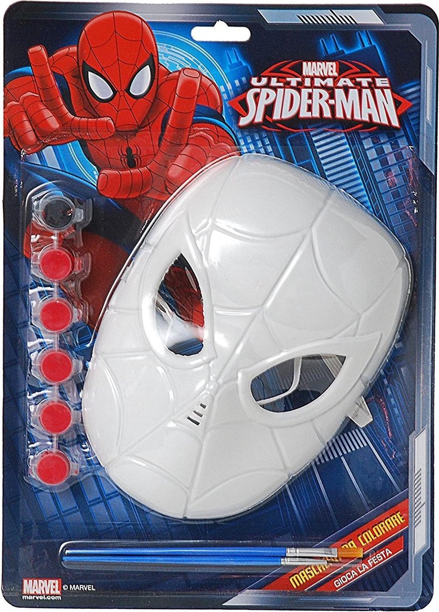 Marvel Masker Spider-man Jongens 20 X 30 Cm Rood/zwart 3-delig | bol.com