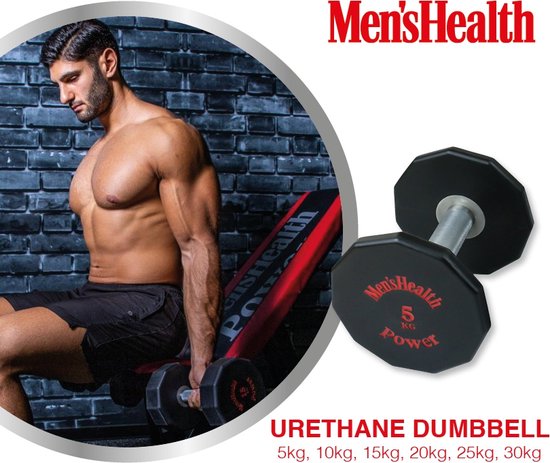 Dumbbell uréthane Men's Health 25 kg - Crossfit - Exercices - Fitness  facile à la... | bol.com