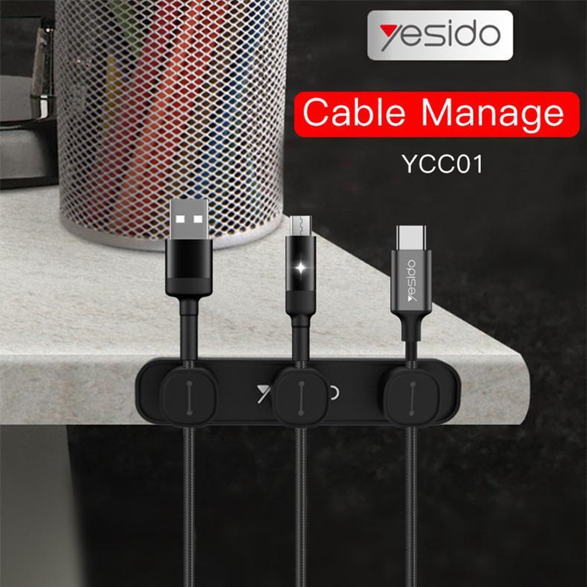 Yesido Support de câble magnétique Organisateur de câbles - Organiser les  câbles /