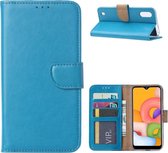 Bookcase Geschikt voor: Samsung Galaxy M10 - Turquoise - portemonnee hoesje