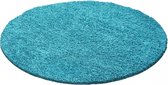 Himalaya Basic Rond Shaggy vloerkleed Turquoise Hoogpolig- 200 CM ROND.