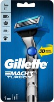 Gillette Mach3 Turbo 3d Shaving System Razor Blades