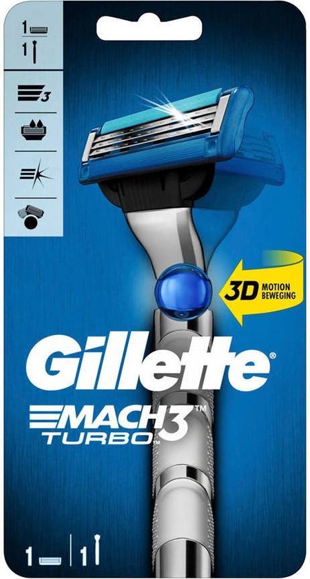 Lames de rasoir Gillette Mach3 Turbo 3D Shaving System | bol.com