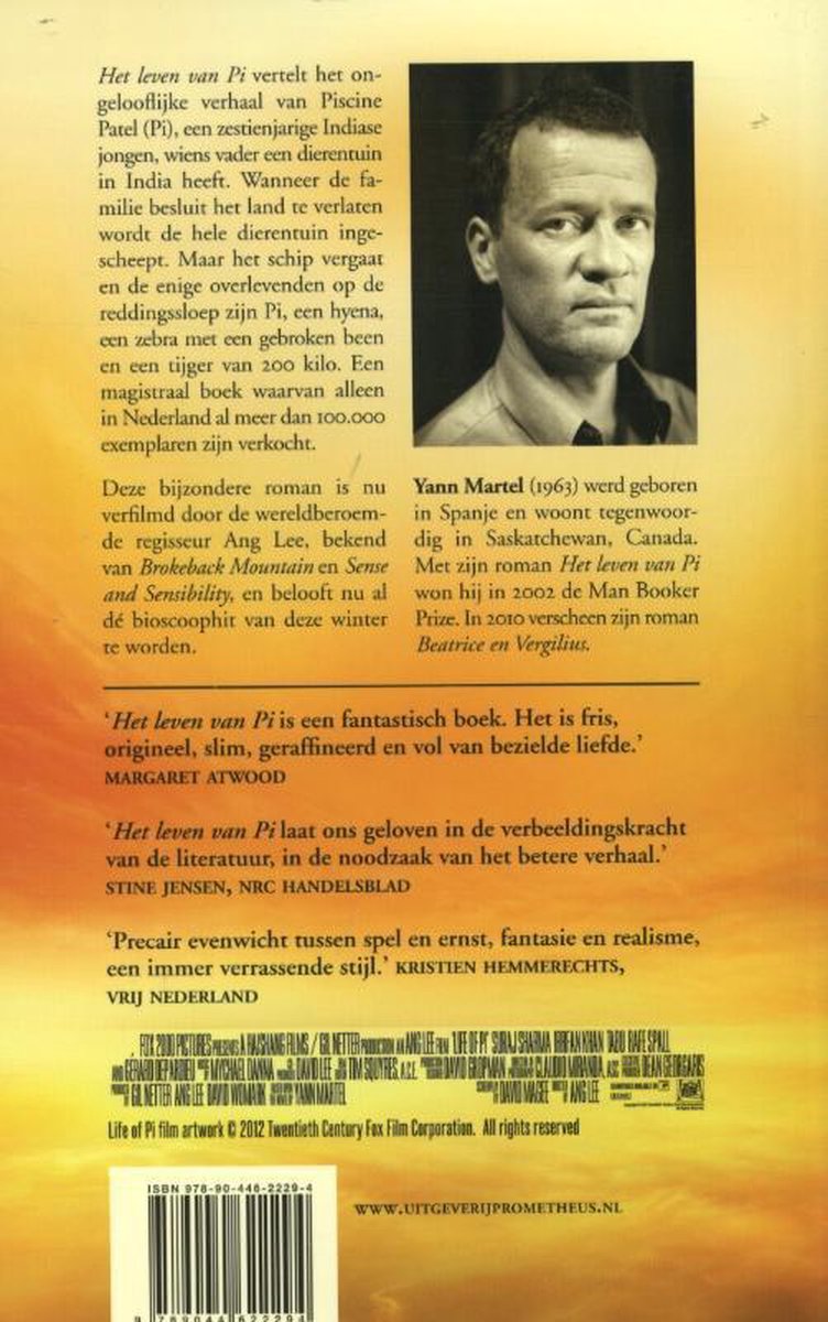 Het leven van Pi - back cover
