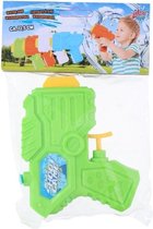 1x Waterpistolen/waterpistool klein van 12 cm groen kinderspeelgoed - waterspeelgoed van kunststof