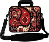 Sleevy 17,3 laptoptas rood patronen design