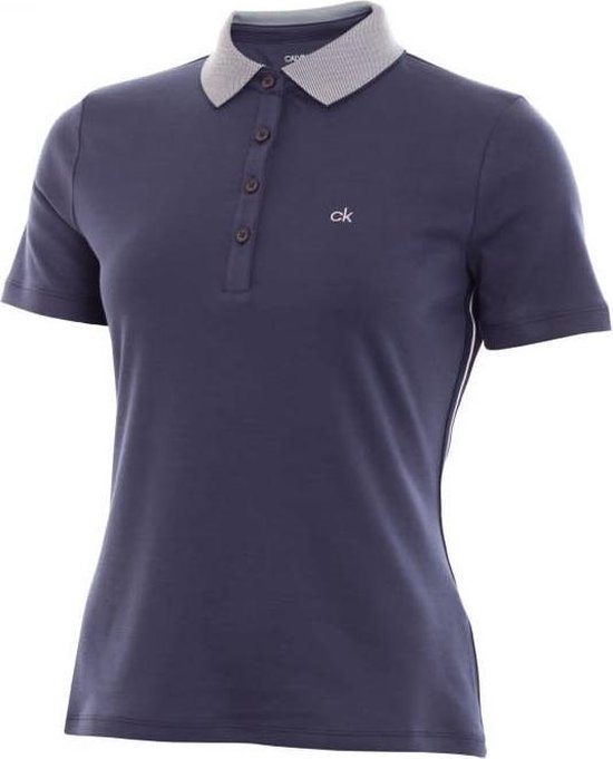 Calvin Klein Dames Polo Iowa Blauw/Wit streep 34