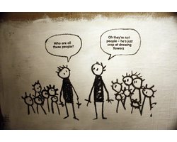 BANKSY  Who Are All These People? Canvas Print