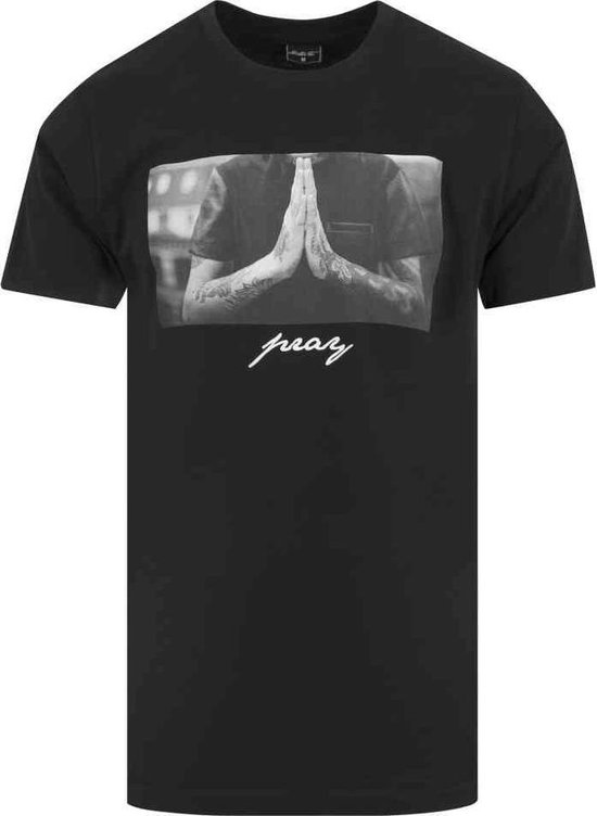 Mister Tee - Pray Heren T-shirt - M - Zwart