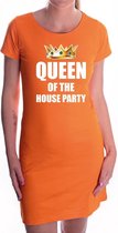 Queen of the house party oranje jurk voor dames - Koningsdag / Woningsdag - bankhangdag - oranje kleding / jurkjes M