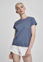 Urban Classics Dames Tshirt -M- Basic Box Blauw