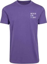 Urban Classics Dames Tshirt -L- Never On Time Paars