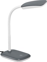 LED Bureaulamp - Trion Bolina - 3W - Warm Wit 3000K - Dimbaar - Rechthoek - Glans Titaan - Kunststof