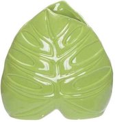 Cosy @ home Vaas leaf groen 15x6,3xh15,3cm porselein