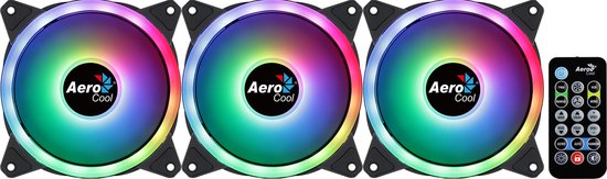 Aerocool Duo 12 Pro Computer behuizing Ventilator 12 cm 3 stuk(s) Zwart