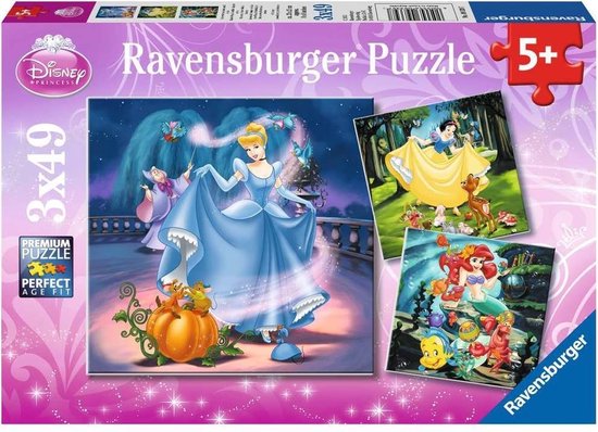 Ravensburger puzzel Disney Princess - 3x49 stukjes - Kinderpuzzel