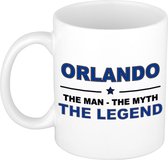 Orlando The man, The myth the legend cadeau koffie mok / thee beker 300 ml