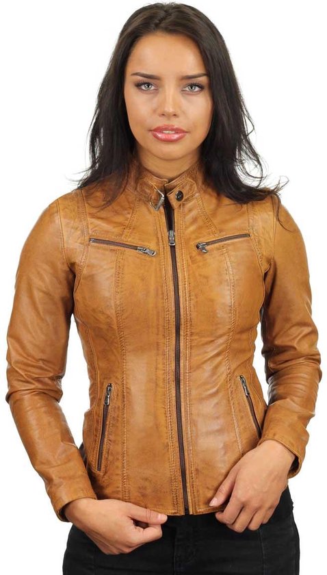 Versano Tulsa Leather Ladies Biker Jacket Ladies Coat 3XL