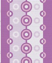 Ikado  Antislipmat op maat, paars/roze dessin  65 x 280 cm
