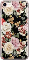 iPhone 8/7 hoesje siliconen - Bloemen flowerpower | Apple iPhone 8 case | TPU backcover transparant