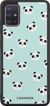 Samsung A71 hoesje - Panda print | Samsung Galaxy A71 case | Hardcase backcover zwart