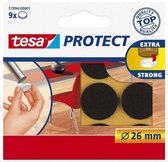 Tesa Protect Beschermvilt Rond - Bruin - Ø 26 mm - 9 Stuks