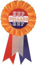 Haza Original Rozet ''hup Holland Hup'' Oranje 8 X 14,5 Cm