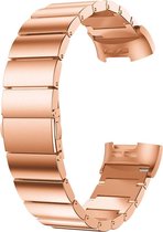 Metaal Classic schakel bandje Roségoud geschikt voor Fitbit Charge 3/4