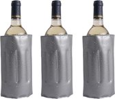 20x stuks koelelementen houders voor een fles 34 x 18 cm - Flessen koelementen - Drank/wijn/water flessen koel houden