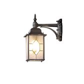 Konstsmide 7248 - Wandlamp - Milano wandlamp neerwaarts 38cm 230V E27 - zwart/zilver