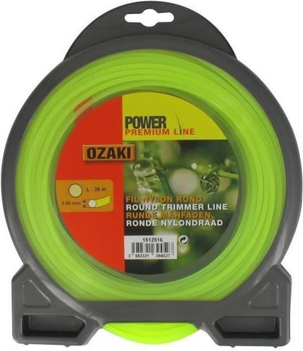 PRAKTISCHE TUIN OZAKI premium ronde nylon lijn voor bosmaaier - � 3 mm - L 28 m