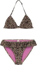 Shiwi Girls mini ruffle triangle bikini leopard - multi colour - 116