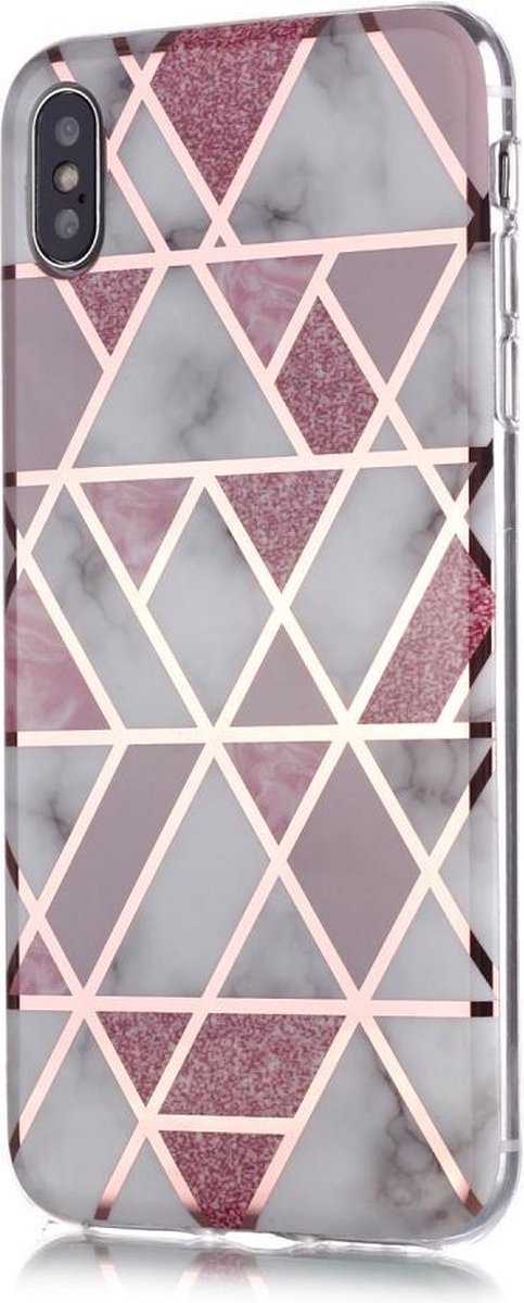 Coverup Marble Design TPU Back Cover - Geschikt voor iPhone X / Xs Hoesje - Roze