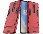 OnePlus 8 Hoesje - Armor Kickstand - Rood