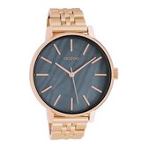 OOZOO Timepieces Roségoudkleurig/Grijs horloge  - Goudkleurig