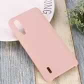 Effen kleur Vloeibare siliconen schokbestendige dekking Case voor Xiaomi Mi CC9e (roze)