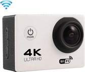 F60 2,0 inch scherm 170 graden groothoek wifi sport actiecamera camcorder met waterdichte behuizing, ondersteuning 64GB micro SD-kaart (wit)