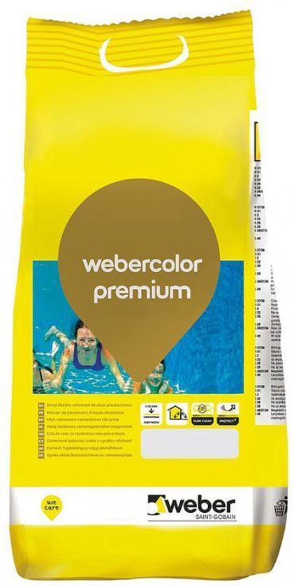 Foto: Weber color premium decoratieve voegmortels gekleurde cementgebonden voegmortel 1 15mm black 4kg