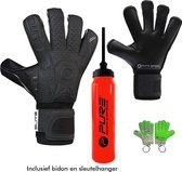 Elite - Black Solo 2020 - Keepershandschoenen - inclusief Keepersbidon & Elite Andalucia sleutelhanger - maat 7 - voetbal keepershandschoenen - keepershandschoen - Goalkeeper hands