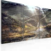 Schilderijen Op Canvas - Schilderij - The land of mists - triptych 60x40 - Artgeist Schilderij