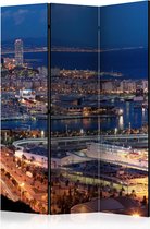 Kamerscherm - Scheidingswand - Vouwscherm - Illuminated Barcelona [Room Dividers] 135x172 - Artgeist Vouwscherm