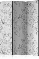 Kamerscherm - Scheidingswand - Vouwscherm - White ornament: roses [Room Dividers] 135x172 - Artgeist Vouwscherm