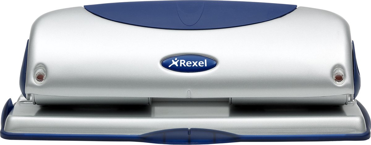 Rexel Precision P425 Perforator 4-gaats 25 Vel Zilver/Blauw