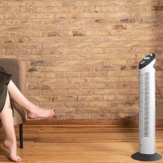 Cecotec Stille torenventilator - Toren ventilator staand - Timer - Wit