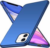 Ultra thin case geschikt voor Apple iPhone 11 - blauw met Privacy Glas