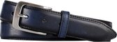 Riem Leer Navy - Profuomo - Taille maat 110cm - Leer - Dames & Heren riem Effen