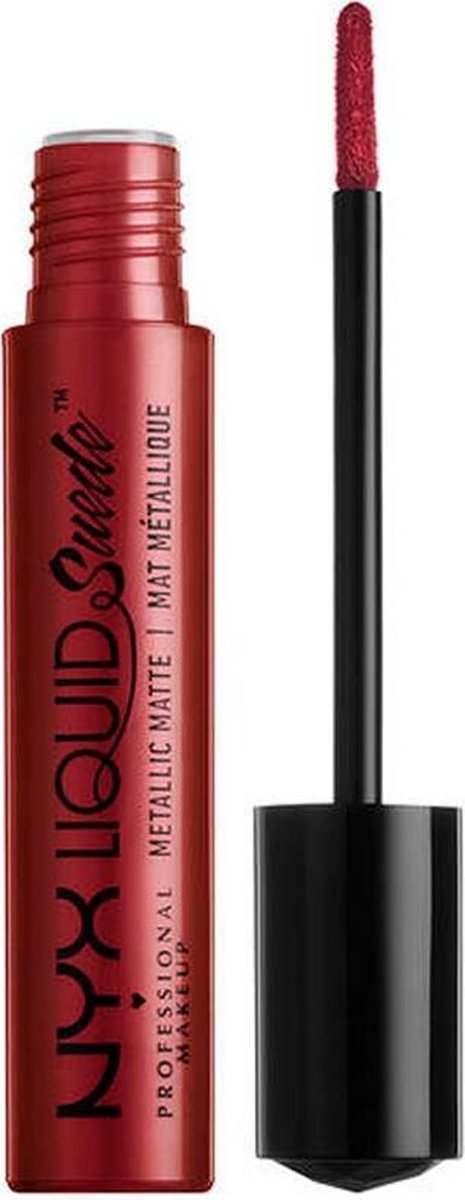 NYX Professional Makeup Rouge à lèvres liquide Liquid Suede Metallic Matte  Biker Babe 4ml | bol.com