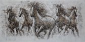 Olie op canvas - Paarden - 80 cm hoog