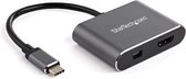 StarTech.com USB C Multiport Video Adapter - 4K 60Hz USB-C to HDMI 2.0 or Mini DisplayPort 1.2 Monitor Adapter - USB Type-C 2-in-1 Display Converter HDMI/MDP HBR2 HDR - TB3 Compatible (CDP2HD