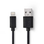 Lightning USB kabel voor Apple iPhone, iPad en iPod 2m Zwart